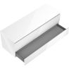Mexen Orio meuble de salle de bains sous lavabo 140 cm avec plateau, 2 tiroirs, blanc brillant - 91A10-14047-2-BFFC00
