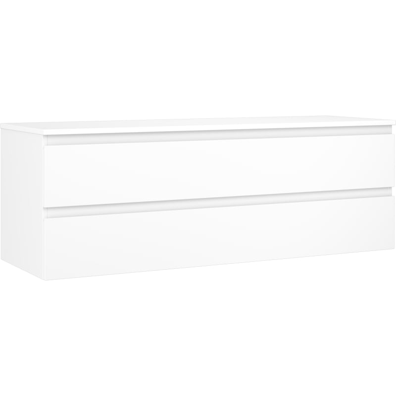 Mexen Orio vannitoakapp valamu alune 140 cm lauaga, 2 sahtlit, valge matt - 91A10-14047-2-BFFC01