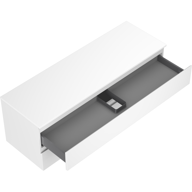 Mexen Orio mobile da bagno sotto lavabo 140 cm con piano, 2 cassetti, bianco opaco - 91A10-14047-2-BFFC01