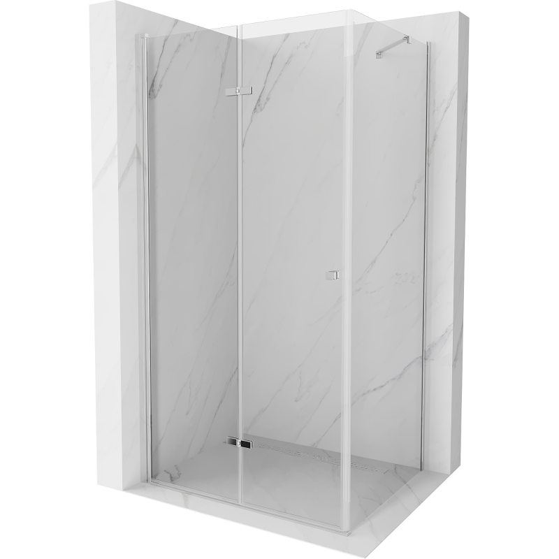 Mexen Lima cabine de douche pliante 95 x 120 cm, transparent, chromé - 856-095-120-01-00