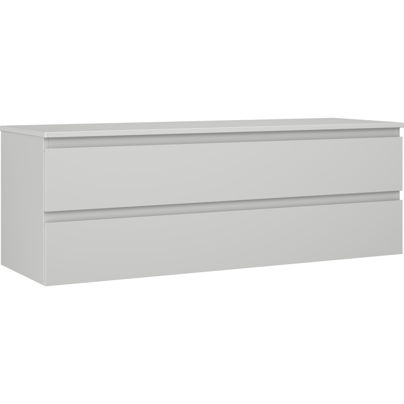 Mexen Orio armario de baño bajo lavabo de 140 cm con encimera, 2 cajones, gris mate - 91A10-14047-2-BFFC62