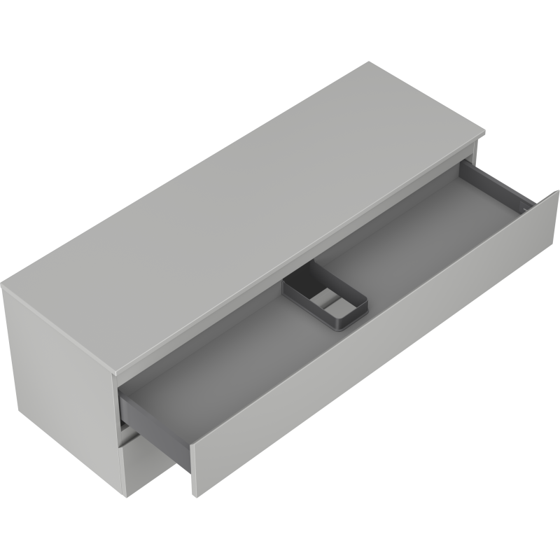 Mexen Orio armario de baño bajo lavabo de 140 cm con encimera, 2 cajones, gris mate - 91A10-14047-2-BFFC62