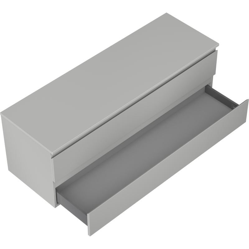 Mexen Orio mobile bagno sottolavabo 140 cm con piano, 2 cassetti, grigio opaco - 91A10-14047-2-BFFC62