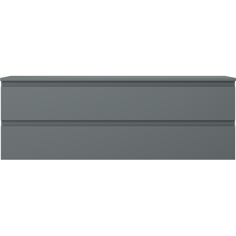 Mexen Orio badkamerkastje onder de wastafel 140 cm met blad, 2 lades, mat grafiet - 91A10-14047-2-BFFC66