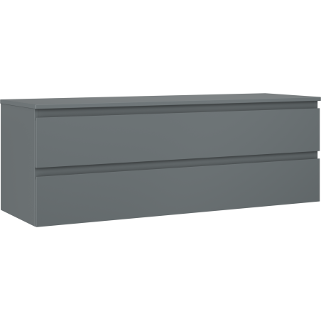 Mexen Orio Badezimmerschrank 140 cm mit Arbeitsplatte, 2 Schubladen, matt Graphit - 91A10-14047-2-BFFC66