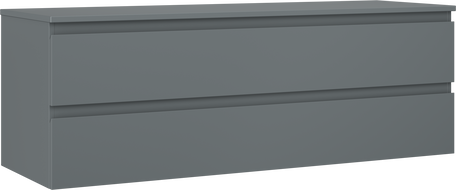 Mexen Orio meuble de salle de bain sous lavabo 140 cm avec plateau, 2 tiroirs, graphite mat - 91A10-14047-2-BFFC66