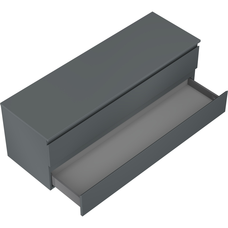 Mexen Orio mobile da bagno sottolavabo 140 cm con piano, 2 cassetti, grafite opaco - 91A10-14047-2-BFFC66