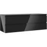 Mexen Orio Badezimmerschrank 140 cm mit Arbeitsplatte, 2 Schubladen, schwarz glänzend - 91A10-14047-2-BFFC70