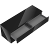 Mexen Orio Badezimmerschrank 140 cm mit Arbeitsplatte, 2 Schubladen, schwarz glänzend - 91A10-14047-2-BFFC70