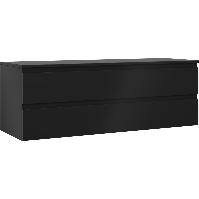 Mexen Orio mobile da bagno sotto lavabo 140 cm con piano, 2 cassetti, nero opaco - 91A10-14047-2-BFFC71