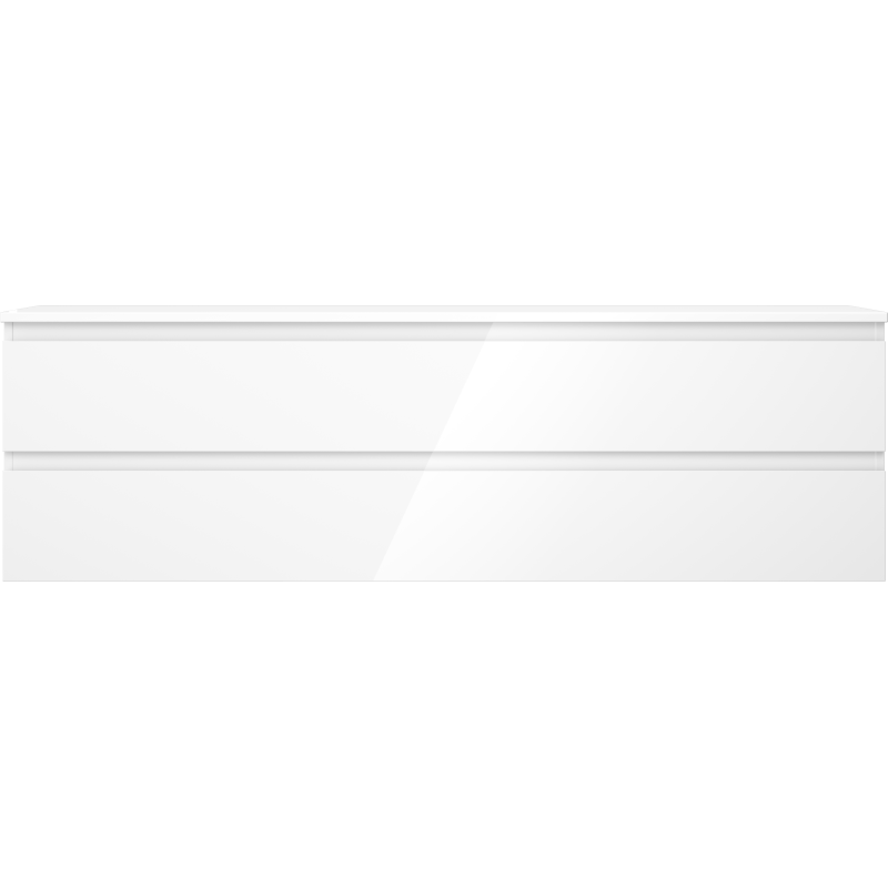 Mexen Orio mueble de baño de 160 cm con encimera, 2 cajones, blanco brillante - 91A10-16047-2-BFFC00