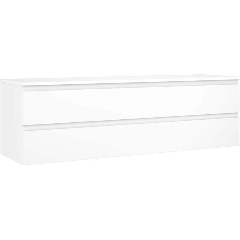 Mexen Orio Badezimmer-Unterschrank 160 cm mit Arbeitsplatte, 2 Schubladen, weiß matt - 91A10-16047-2-BFFC01