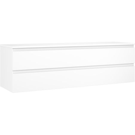 Mexen Orio Badezimmer-Unterschrank 160 cm mit Arbeitsplatte, 2 Schubladen, weiß matt - 91A10-16047-2-BFFC01