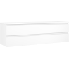 Mexen Orio szafka łazienkowa podumywalkowa 160 cm z blatem, 2 szuflady, biała mat - 91A10-16047-2-BFFC01
