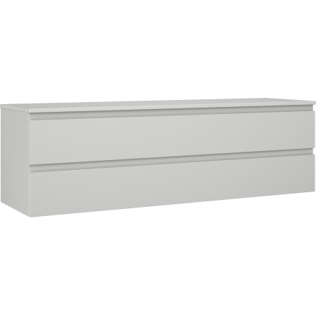 Mexen Orio Badezimmerunterschrank 160 cm mit Arbeitsplatte, 2 Schubladen, graumatt - 91A10-16047-2-BFFC62