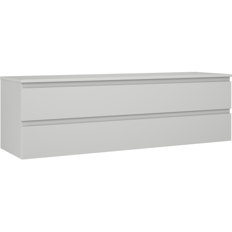 Mexen Orio meuble de salle de bain sous lavabo 160 cm avec plateau, 2 tiroirs, gris mat - 91A10-16047-2-BFFC62