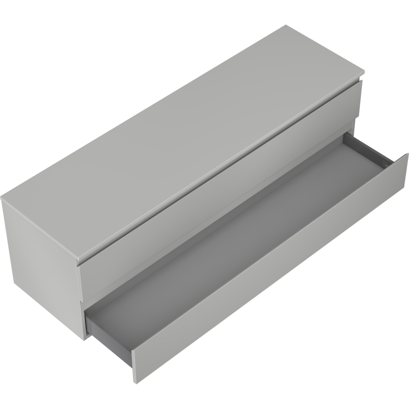 Mexen Orio 160 cm allaskaappi, jossa pöytälevy, 2 laatikkoa, harmaa matta - 91A10-16047-2-BFFC62