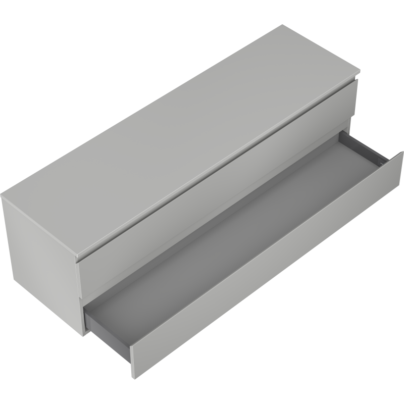 Mexen Orio bathroom cabinet with countertop 160 cm, 2 drawers, matte grey - 91A10-16047-2-BFFC62