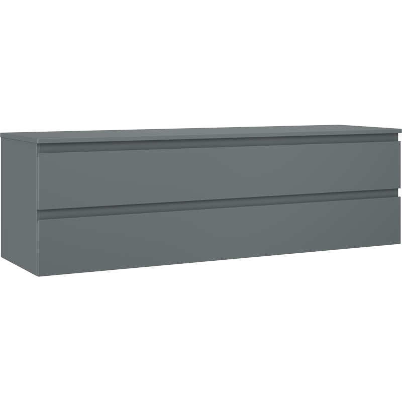 Mexen Orio kopalna omarica za umivalnik 160 cm s pultom, 2 predala, grafit mat - 91A10-16047-2-BFFC66