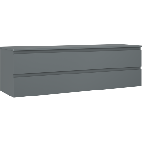 Mexen Orio Badezimmerschrank 160 cm mit Waschtischplatte, 2 Schubladen, Graphit Matt - 91A10-16047-2-BFFC66