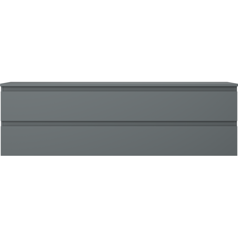 Mexen Orio bathroom cabinet under-sink 160 cm with countertop, 2 drawers, matte graphite - 91A10-16047-2-BFFC66