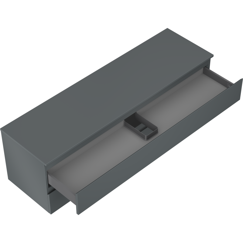 Mexen Orio Baadschaf mat Grafit 160 cm mat Blat, 2 Schuflueden, Grafit matte - 91A10-16047-2-BFFC66