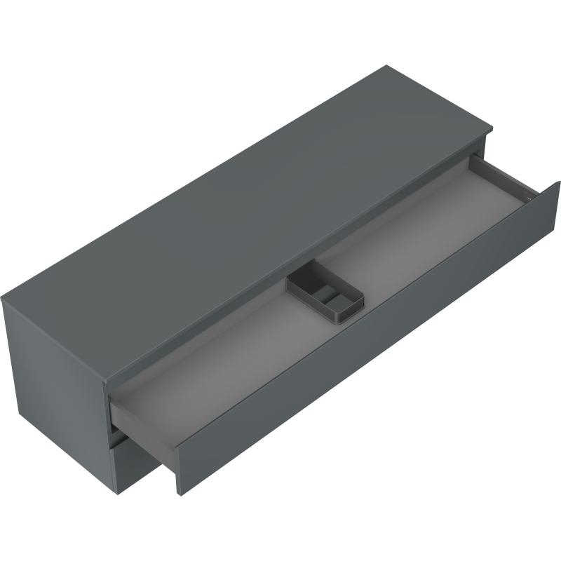 Mexen Orio badrumsskåp under tvättställ 160 cm med bänkskiva, 2 lådor, grafit matt - 91A10-16047-2-BFFC66