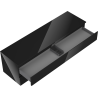 Mexen Orio 160 cm Badezimmer-Unterschrank mit Arbeitsplatte, 2 Schubladen, schwarz glänzend - 91A10-16047-2-BFFC70