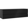 Mexen Orio meuble de salle de bain sous lavabo 160 cm avec plan de travail, 2 tiroirs, noir mat - 91A10-16047-2-BFFC71