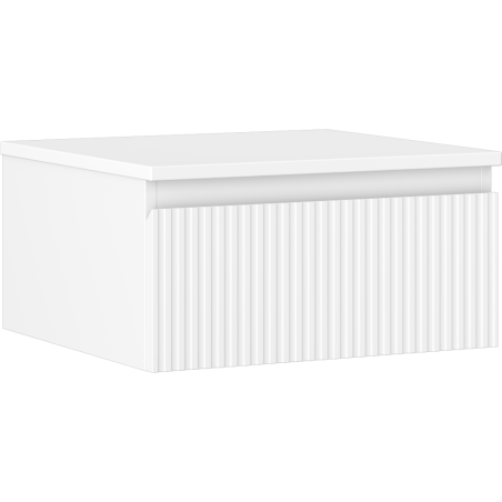 Mexen Rivel meuble de salle de bains sous lavabo 50 cm avec plateau, 1 tiroir, rainuré, blanc mat - 91A20-05023-1-BFC01