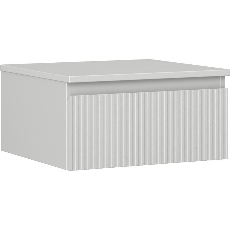 Mexen Rivel armario de baño para lavabo de 50 cm con encimera, 1 cajón, ranurado, gris mate - 91A20-05023-1-BFC62