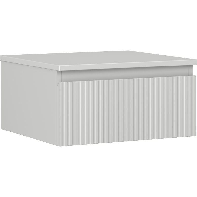 Mexen Rivel Badezimmerschrank unter Waschbecken 50 cm mit Arbeitsplatte, 1 Schublade, gerillt, grau matt - 91A20-05023-1-BFC62