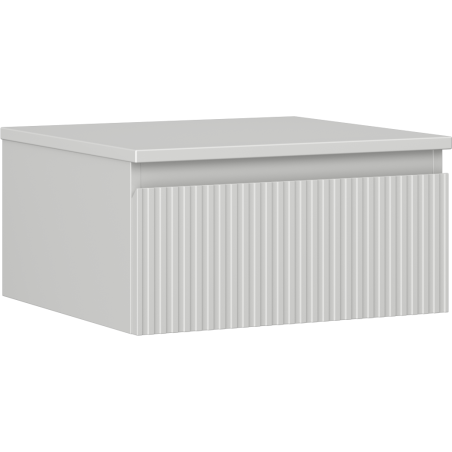 Mexen Rivel Badezimmerschrank unter Waschbecken 50 cm mit Arbeitsplatte, 1 Schublade, gerillt, grau matt - 91A20-05023-1-BFC62