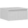 Mexen Rivel Badezimmerschrank unter Waschbecken 50 cm mit Arbeitsplatte, 1 Schublade, gerillt, grau matt - 91A20-05023-1-BFC62