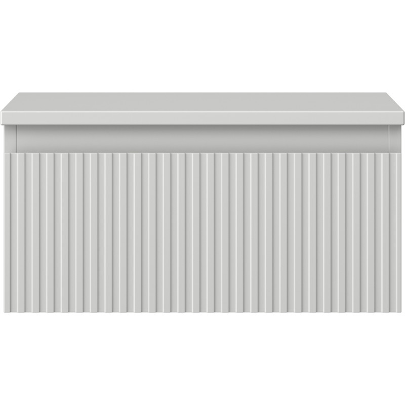 Mexen Rivel Mobiletto da bagno sospeso 50 cm con piano, 1 cassetto, scanalato, grigio opaco - 91A20-05023-1-BFC62