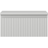 Mexen Rivel Badezimmerschrank unter Waschbecken 50 cm mit Platte, 1 Schublade, geriffelt, grau matt - 91A20-05023-1-BFC62