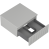 Mexen Rivel placard de salle de bain sous vasque 50 cm avec plateau, 1 tiroir, cannelé, gris mat - 91A20-05023-1-BFC62