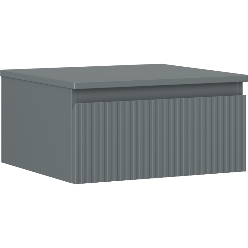 Mexen Rivel Badezimmer-Unterschrank 50 cm mit Arbeitsplatte, 1 Schublade, geriffelt, Graphit matt - 91A20-05023-1-BFC66