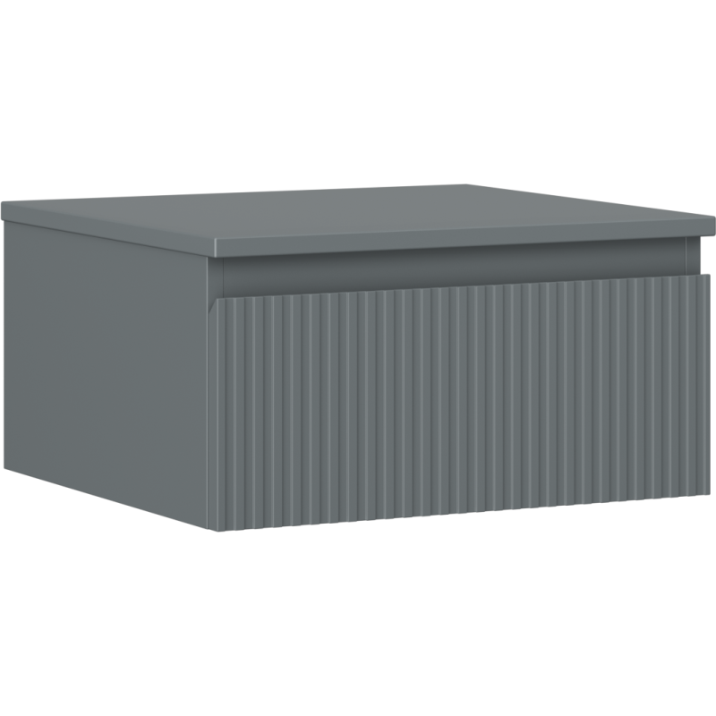 Mexen Rivel Badmöbelunterschrank 50 cm mit Waschbeckenplatte, 1 Schublade, gerillt, Graphit matt - 91A20-05023-1-BFC66