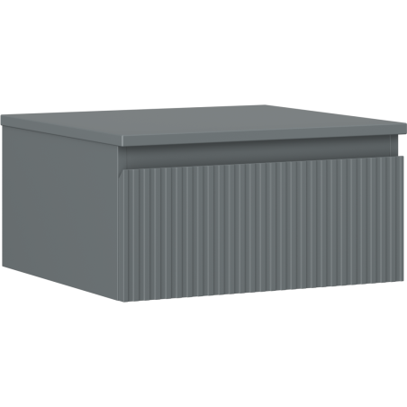 Mexen Rivel Badezimmer-Unterschrank 50 cm mit Arbeitsplatte, 1 Schublade, geriffelt, Graphit matt - 91A20-05023-1-BFC66