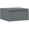 Mexen Rivel Badezimmer-Unterschrank 50 cm mit Arbeitsplatte, 1 Schublade, geriffelt, Graphit matt - 91A20-05023-1-BFC66