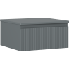 Mexen Rivel mueble de baño para lavabo de 50 cm con encimera, 1 cajón, acanalado, grafito mate - 91A20-05023-1-BFC66