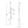 Mexen DS75 libistatav dušikomplekt, kroomitud - 785754583-00