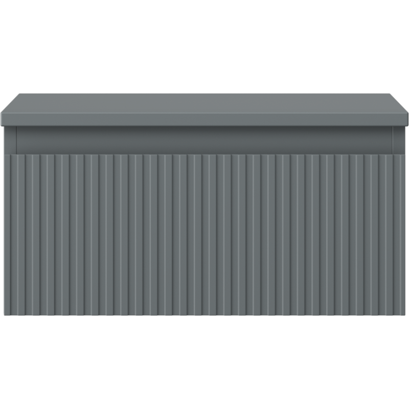 Mexen Rivel Badmöbelunterschrank 50 cm mit Waschbeckenplatte, 1 Schublade, gerillt, Graphit matt - 91A20-05023-1-BFC66