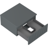 Mexen Rivel meuble de salle de bains sous lavabo 50 cm avec plateau, 1 tiroir, rainuré, graphite mat - 91A20-05023-1-BFC66