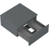Mexen Rivel mueble de baño para lavabo de 50 cm con encimera, 1 cajón, acanalado, grafito mate - 91A20-05023-1-BFC66