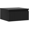Mexen Rivel bathroom cabinet under washbasin 50 cm with top, 1 drawer, grooved, matte black - 91A20-05023-1-BFC71