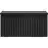 Mexen Rivel bathroom cabinet under washbasin 50 cm with top, 1 drawer, grooved, matte black - 91A20-05023-1-BFC71