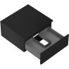 Mexen Rivel mueble de baño bajo lavabo 50 cm con encimera, 1 cajón, ranurado, negro mate - 91A20-05023-1-BFC71