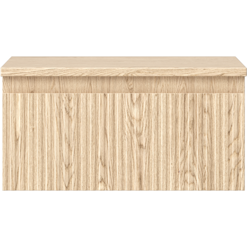 Mexen Rivel badrumsskåp 50 cm med bänkskiva, 1 låda, räfflad, ek - 91A20-05023-1-BFC81